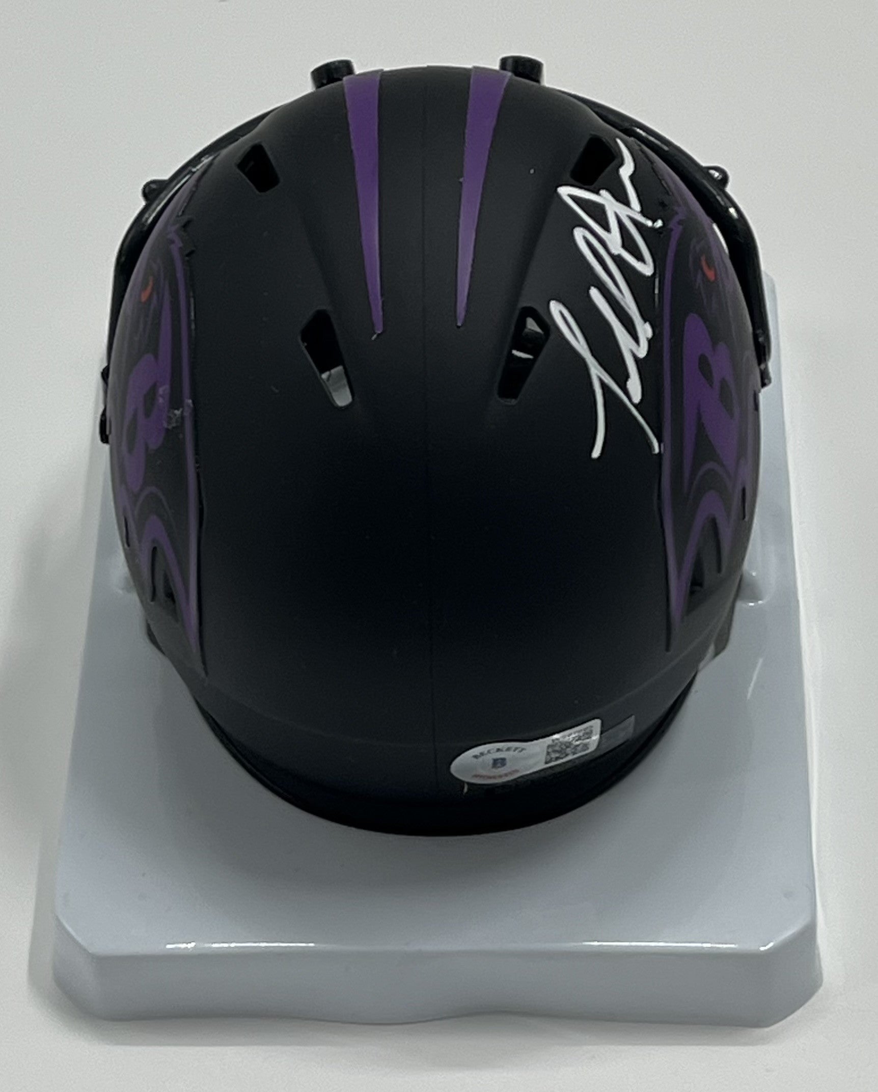Terrell Suggs Signed Ravens Eclipse Alternate Speed Mini Helmet (Beckett)