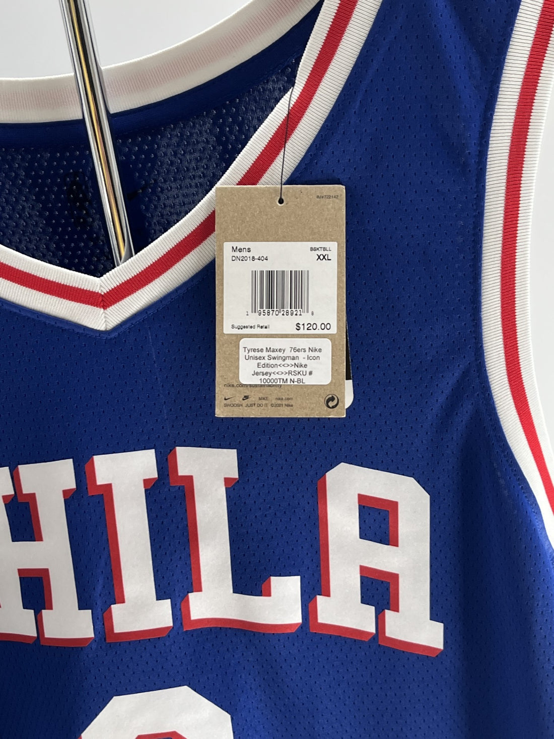 Tyrese Maxey Philadelphia 76ers Nike Unisex Swingman Jersey - Icon Edition
