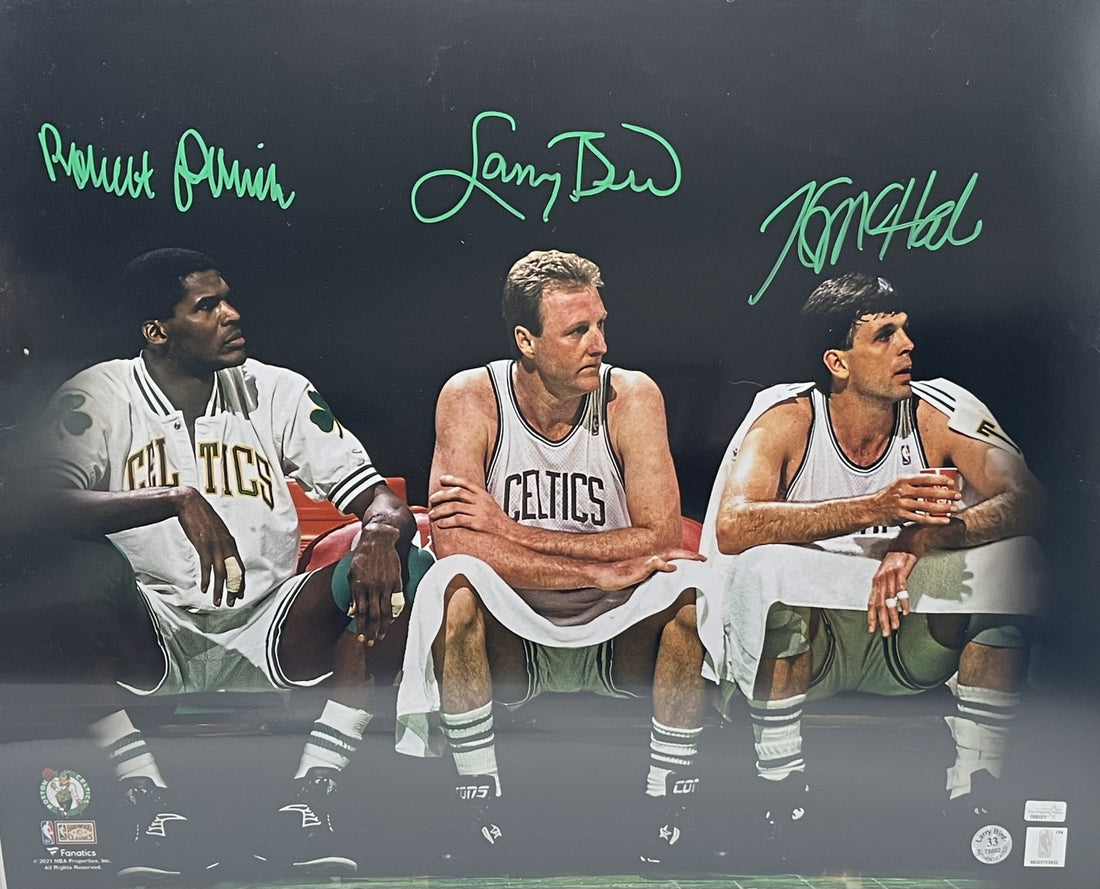 Larry Bird, Robert Parish &amp; Kevin McHale Signed Celtics 16x20 Photo (Bird &amp; New England Picture)