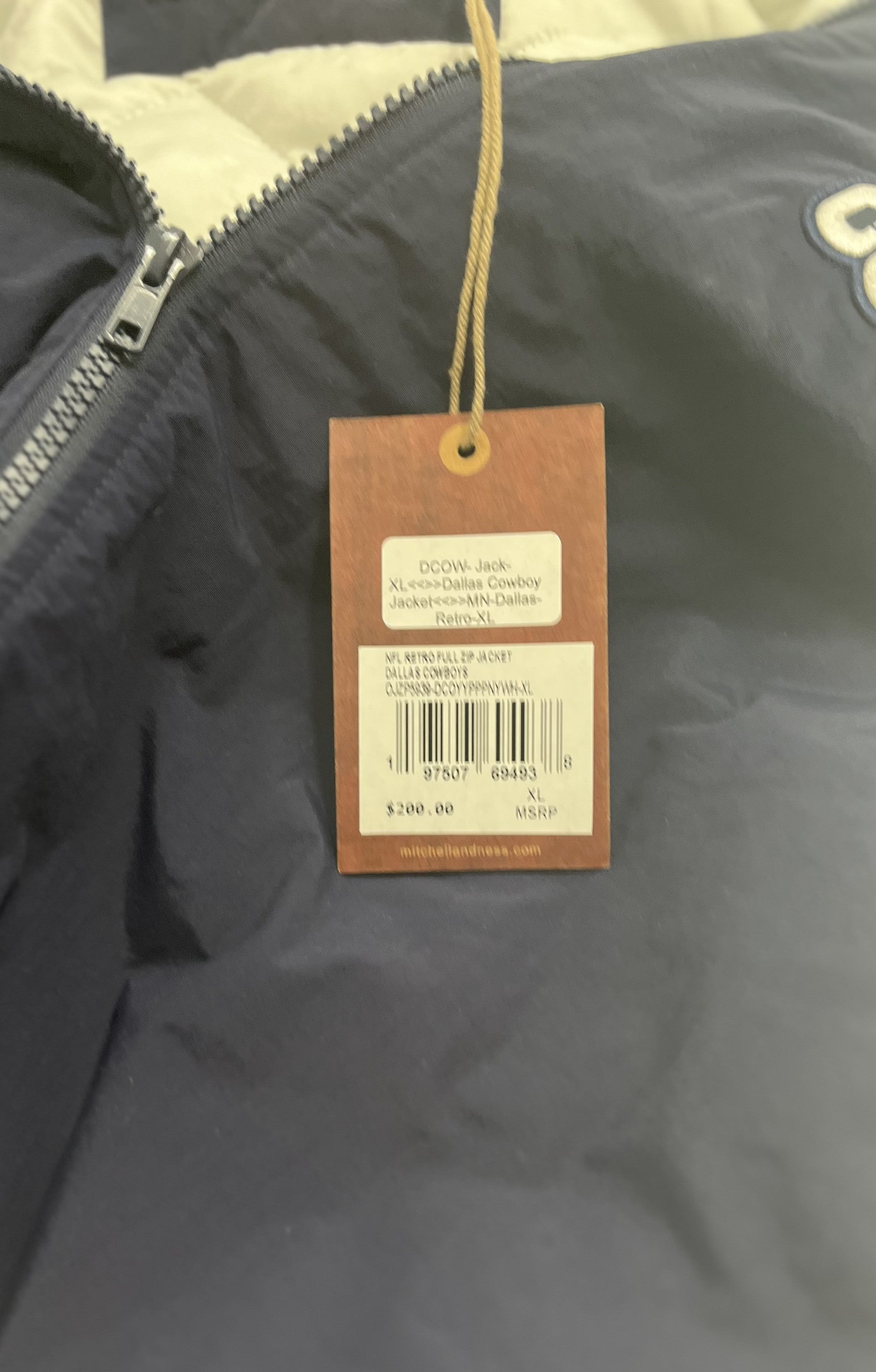 Mitchell &amp; Ness Dallas Cowboys NFL Retro Full Zip Jacket