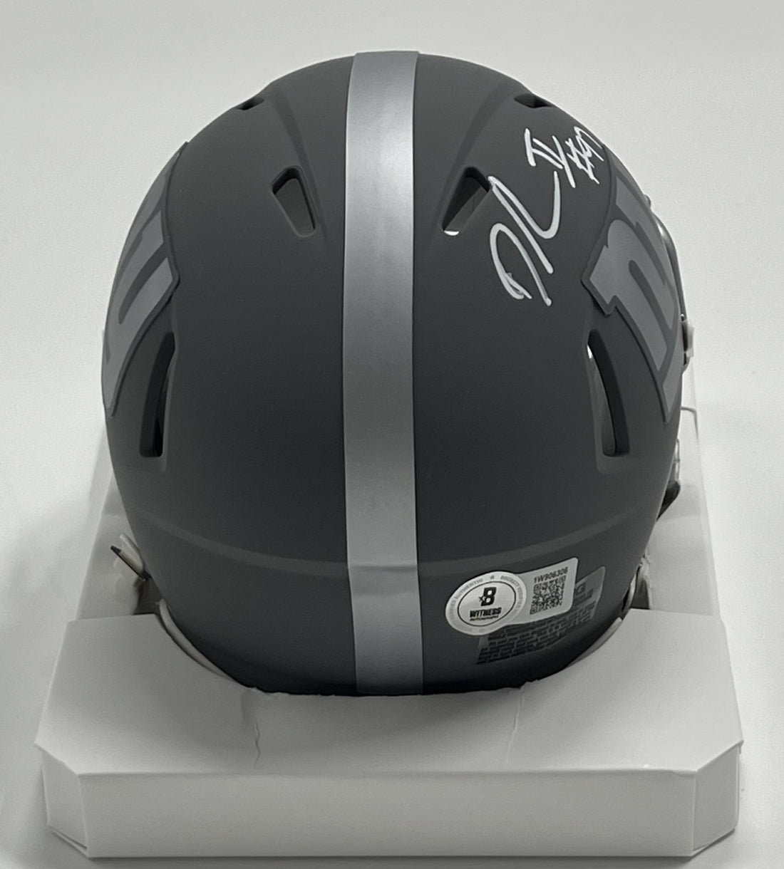 Dexter Lawrence II Signed Giants Slate Alternate Speed Mini Helmet (Beckett)