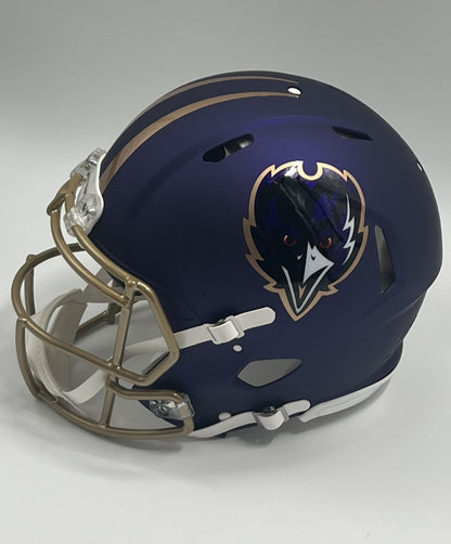 Ray Lewis Signed Ravens Full-Size Authentic On-Field Alternate Speed Helmet (Beckett)
