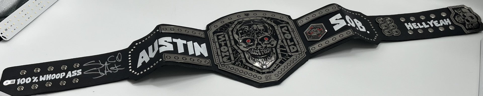 &quot;Stone Cold&quot; Steve Austin Signed Full-Size 3:16 Stone Cold Wrestling Belt (Beckett)