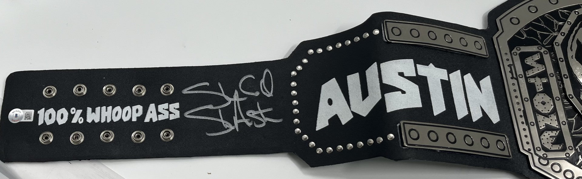&quot;Stone Cold&quot; Steve Austin Signed Full-Size 3:16 Stone Cold Wrestling Belt (Beckett)
