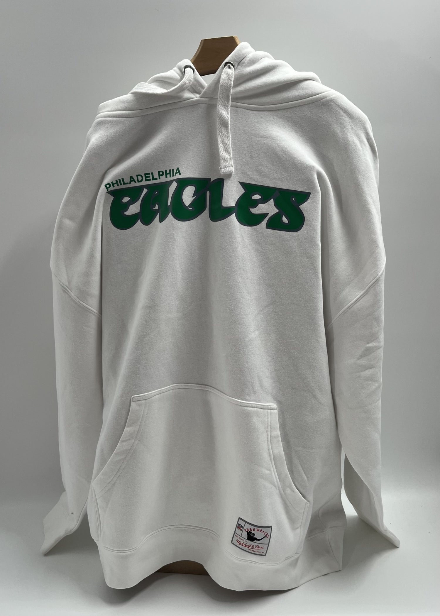 Mitchell &amp; Ness Philadelphia Eagles Heritage Fleece (white) Hoodie Vintage Logo